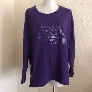 Victoria’s Secret Pink LSU Louisiana State University Purple Zipper Sweatshirt L